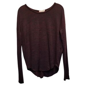 Rag & Bone Jean The Knit Vee Hudson Relaxed Fit in Heathered Berry Port -Size XS